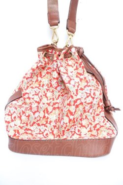 画像1: INGEBORG / 巾着花柄ショルダーバッグ  赤 Y-26-01-16-019-LO-BG-SZ-ZY