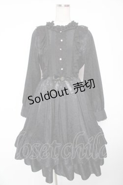 画像1: Pina sweetcollection / ローズジャガードワンピース  黒 Y-26-01-16-172-LO-OP-SZ-ZY