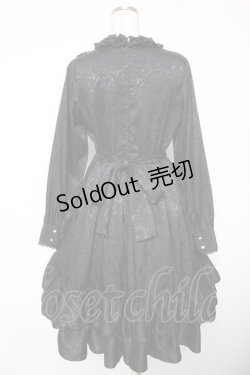 画像2: Pina sweetcollection / ローズジャガードワンピース  黒 Y-26-01-16-172-LO-OP-SZ-ZY