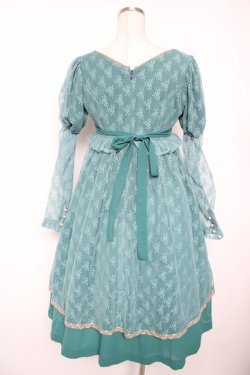 画像2: Victorian maiden / ジュリエットレースリボンドレス  グリーン Y-26-01-16-173-CL-OP-SZ-ZY