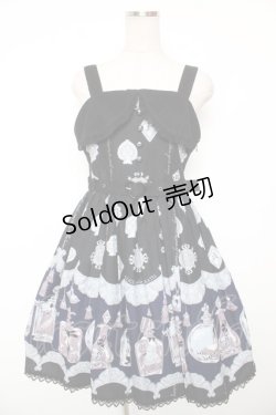 画像1: ALICE and the PIRATES / アリスのティアボトル柄ハートベルトジャンパースカート  紺 Y-26-01-16-176-PA-OP-SZ-ZY