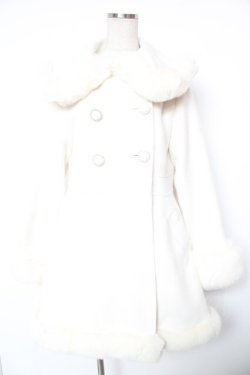 画像1: LIZ LISA / ファーカラーコート 0 アイボリー Y-26-01-16-183-LO-CO-SZ-ZY