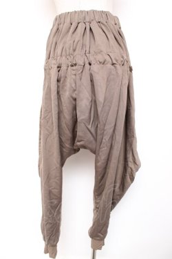 画像2: Ozz conte / ラップデザインサルエルパンツ  ベージュ Y-26-01-16-194-OO-PA-SZ-ZY