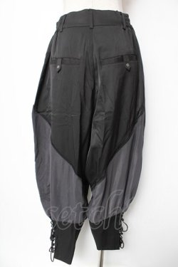 画像2: Ozz conte / 魔法陣ptサルエルパンツ  黒×グレー Y-26-01-16-196-OO-PA-SZ-ZY