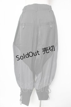 画像2: Ozz conte / 魔法陣ptサルエルパンツ  黒×グレー Y-26-01-16-196-OO-PA-SZ-ZY