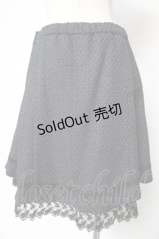 画像2: axes femme / ラメツイードスカート M 紺 Y-26-01-16-199-AX-SK-SZ-ZI (2)