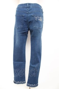 画像2: axes femme / シャンデリア刺繍デニムパンツ S ブルー Y-26-01-16-206-AX-PA-SZ-ZY