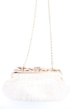 画像2: axes femme / リボン×パールパーティーバッグ  ゴールド Y-26-01-16-022-AX-BG-SZ-ZY