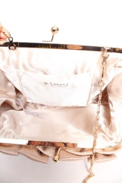 画像3: axes femme / リボン×パールパーティーバッグ  ゴールド Y-26-01-16-022-AX-BG-SZ-ZY
