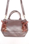 画像1: m petit by misako / AMレースアップ 2WAY トートバッグ  茶 Y-26-01-16-026-LO-BG-SZ-ZTK021 (1)