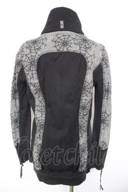 画像2: h.ANARCHY / 蜘蛛の巣刺繍ダブルジップパーカー  黒 Y-26-01-18-043-HN-TO-SZ-ZY