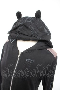 画像3: Sixh / ねこじろうptロングパーカー  黒 Y-26-01-18-044-HN-TO-SZ-ZY
