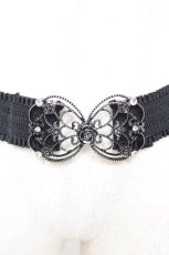 画像1: axes femme / 立体バラクラシカルゴムベルト  シルバー Y-26-01-18-007-AX-ZA-SZ-ZT636-F005 (1)