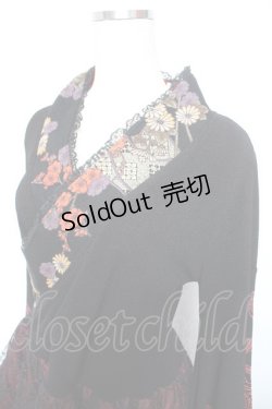 画像3: Qutie Frash / 蜘蛛の巣レース着物袖ワンピース  黒×赤 Y-26-01-18-047-QU-OP-SZ-ZY