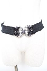 画像2: axes femme / 立体バラクラシカルゴムベルト  シルバー Y-26-01-18-007-AX-ZA-SZ-ZT636-F005 (2)