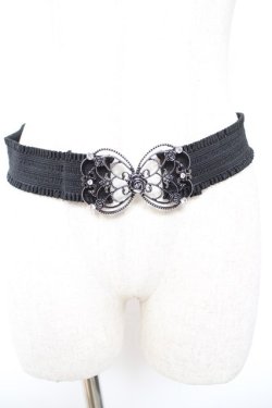 画像2: axes femme / 立体バラクラシカルゴムベルト  シルバー Y-26-01-18-007-AX-ZA-SZ-ZY