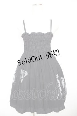 画像1: PEACE NOW / チュール重ねバタフライプリントワンピース  黒 Y-26-01-18-050-PU-OP-SZ-ZY