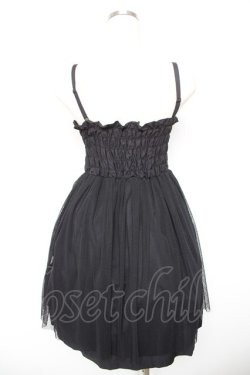 画像2: PEACE NOW / チュール重ねバタフライプリントワンピース  黒 Y-26-01-18-050-PU-OP-SZ-ZY