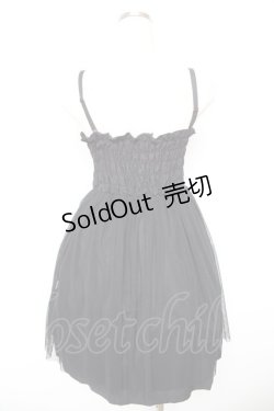 画像2: PEACE NOW / チュール重ねバタフライプリントワンピース  黒 Y-26-01-18-050-PU-OP-SZ-ZY