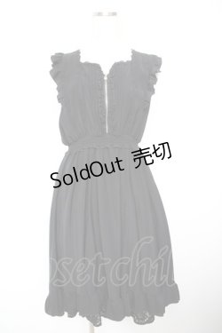 画像1: axes femme / ジップデザインワンピース M 黒 Y-26-01-18-052-AX-OP-SZ-ZY