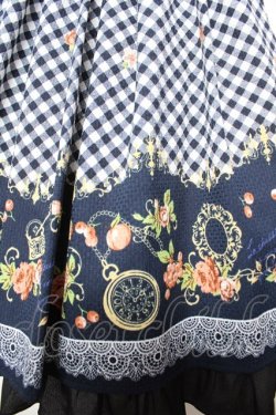 画像3: axes femme / ギンガム×花柄ワンピース M 紺 Y-26-01-18-055-AX-OP-SZ-ZY