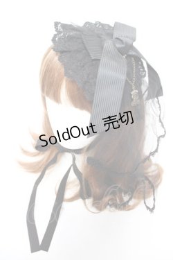 画像1: ALICE and the PIRATES / メリッサヘッドドレス  黒 Y-26-01-18-010-PA-AC-SZ-ZY