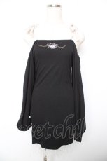 画像1: pink savior / オフショルロングトップス  黒 Y-26-01-18-061-LO-TO-SZ-ZT630 (1)