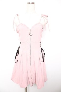 画像1: To Alice / フロントジップキャミワンピ  ピンク Y-26-01-18-062-LO-OP-SZ-ZY