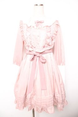 画像1: To Alice / フロント編み上げワンピース  ピンク Y-26-01-18-064-LO-OP-SZ-ZY