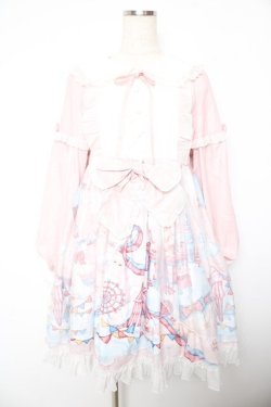 画像1: Honey Peach Lolita / カーニバル柄ワンピース  ピンク Y-26-01-18-065-LO-OP-SZ-ZY