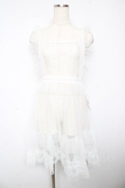 画像1: FLC / 星名桜子 hsチュールエプロンジャンスカ L 淡白 Y-26-01-18-068-LO-OP-SZ-ZY