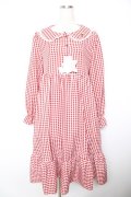 FLC / hsギンガムマルエリワンピース L 中赤 Y-26-01-18-071-LO-OP-SZ-ZY
