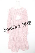 FLC / hsギンガムマルエリワンピース L 中赤 Y-26-01-18-071-LO-OP-SZ-ZY