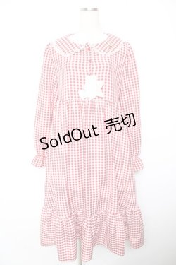 画像1: FLC / hsギンガムマルエリワンピース L 中赤 Y-26-01-18-071-LO-OP-SZ-ZY