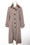 画像1: an another angelus / ファー衿付きヘリンボーンコート F ブラウン Y-26-01-18-073-CA-CO-SZ-ZTC037 (1)