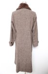 画像2: an another angelus / ファー衿付きヘリンボーンコート F ブラウン Y-26-01-18-073-CA-CO-SZ-ZTC037 (2)