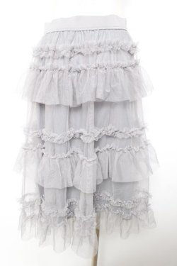 画像2: FLC / 星名桜子 HSティアードスカート L 中灰 Y-26-01-18-078-LO-SK-SZ-ZY