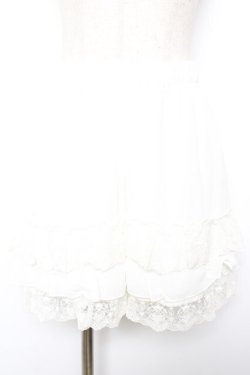 画像1: axes femme POETIQUE / レースフリルミニペチパンツ M 白 Y-26-01-18-079-AX-PA-SZ-ZY