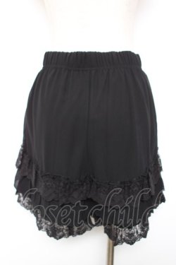 画像2: axes femme POETIQUE / レースフリルミニペチパンツ M 黒 Y-26-01-18-080-AX-PA-SZ-ZY