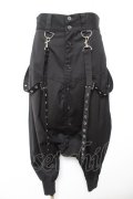LISTEN FLAVOR / サスペンダー付ドレープサルエルパンツ F 黒 Y-26-01-18-082-PU-PA-SZ-ZY