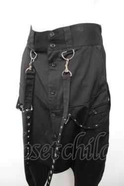 画像3: LISTEN FLAVOR / サスペンダー付ドレープサルエルパンツ F 黒 Y-26-01-18-082-PU-PA-SZ-ZY
