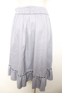 画像2: axes femme POETIQUE / パンジー刺繍ラッフルスカート M サックス Y-26-01-18-087-AX-SK-SZ-ZY