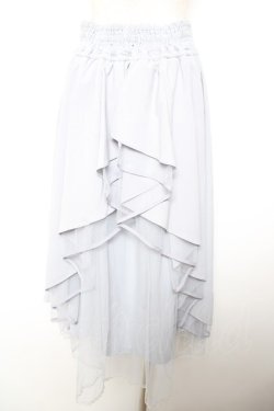 画像2: axes femme POETIQUE / バックフリルレースアップスカート M サックス Y-26-01-18-088-AX-SK-SZ-ZY