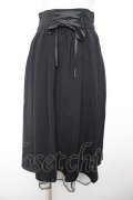 axes femme POETIQUE / バックフリルレースアップスカート M 黒 Y-26-01-18-089-AX-SK-SZ-ZY