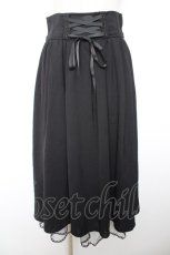 画像1: axes femme POETIQUE / バックフリルレースアップスカート M 黒 Y-26-01-18-091-AX-SK-SZ-ZS (1)