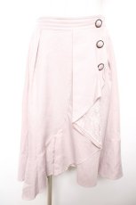 画像1: axes femme / 釦付ラッフルスカート M ピンク Y-26-01-18-092-AX-SK-SZ-ZS (1)