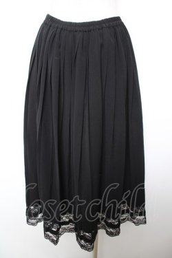 画像2: axes femme / フロント釦プリーツスカート M 黒 Y-26-01-18-093-AX-SK-SZ-ZY