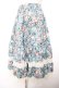 画像1: axes femme / ホーリーローズ柄フリルスカート F サックス Y-26-01-18-097-AX-SK-SZ-ZY (1)
