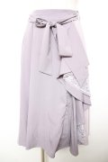 axes femme / フリル切替スカート M ラベンダー Y-26-01-18-099-AX-SK-SZ-ZY