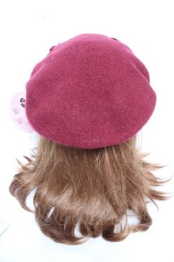 画像3: m petit by misako / AMリボンBベレー  濃赤 Y-26-01-18-013-LO-AC-SZ-ZY
